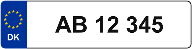 Dansk nummerplade